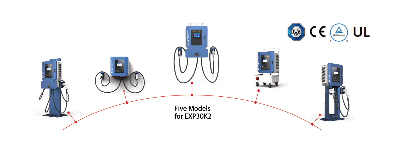 EXP30K2-FDW Hızlı Wallbox DC Şarj Cihazı