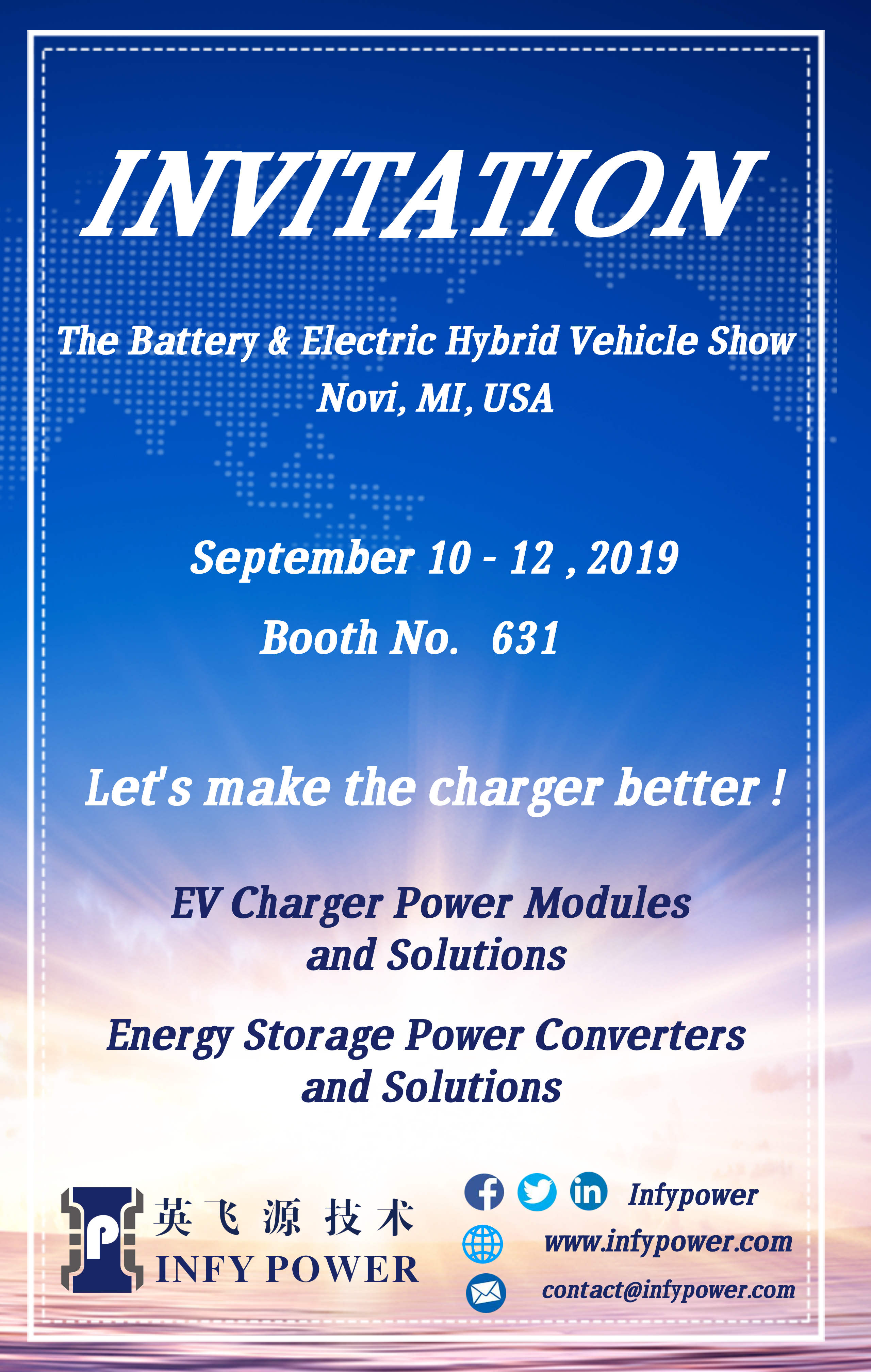 Infypower #  in USA  # The Battery & Electric Hybrid Vehicle Show